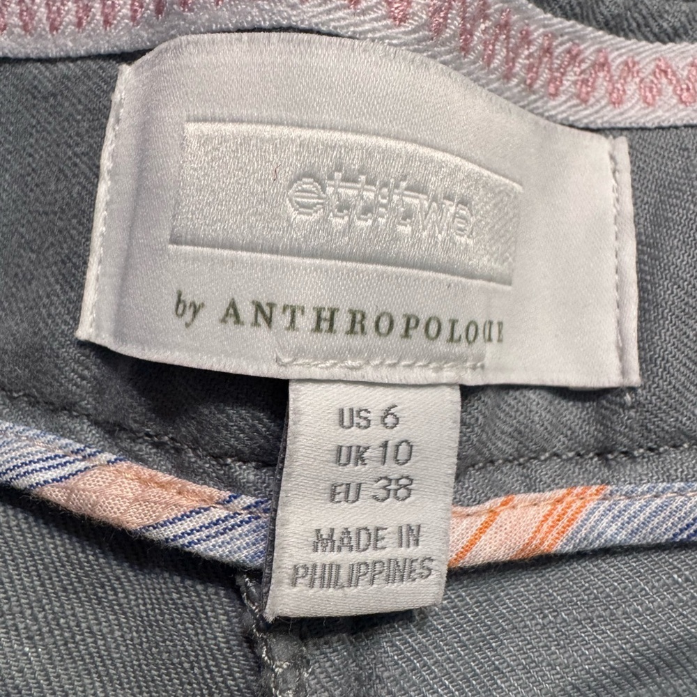Anthropologie by ett twa Nias Belted Trousers Pants Linen Blend Size 6 - Picture 2 of 10